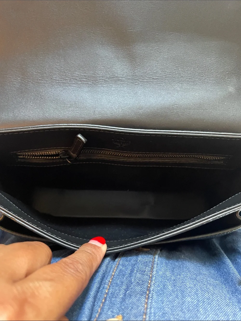 MCM Black Logo Plaque Crossbody Bag